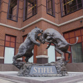large outdoor copper sculptures metal craft bear bull statue